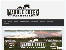 Tablet Screenshot of marblecreekfarmstead.com